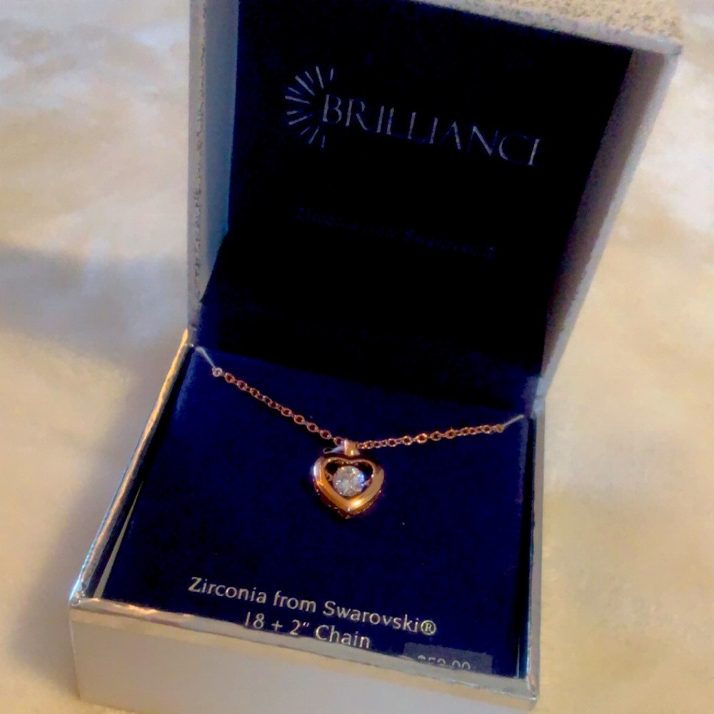 Brilliance Swarovski Diamond Heart Necklace